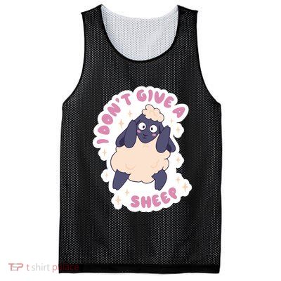 I Don't Give A Sheep Funny Mesh Reversible Basketball Jersey Tank