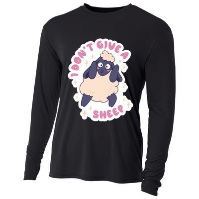 I Don't Give A Sheep Funny Cooling Performance Long Sleeve Crew