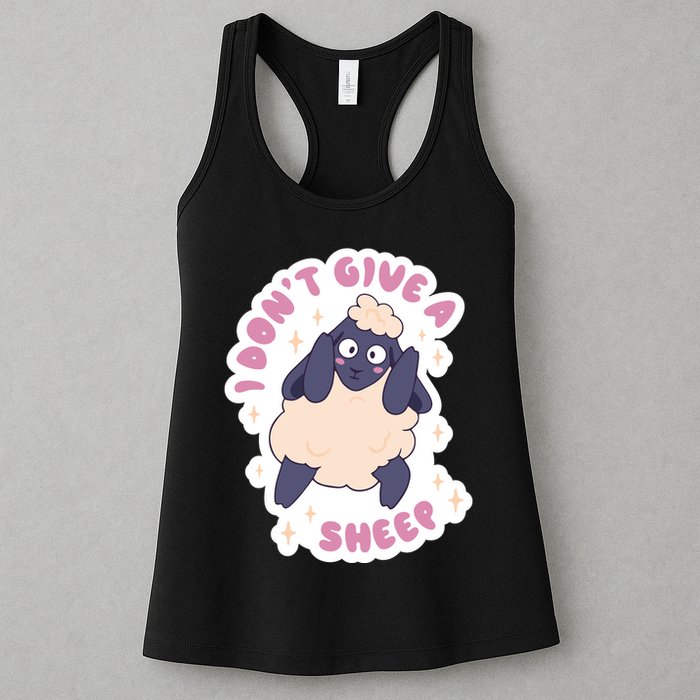 I Don't Give A Sheep Funny Womens Tank Top