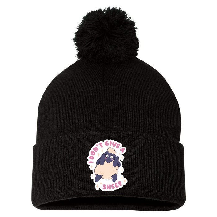I Don't Give A Sheep Funny Pom Pom 12in Knit Beanie