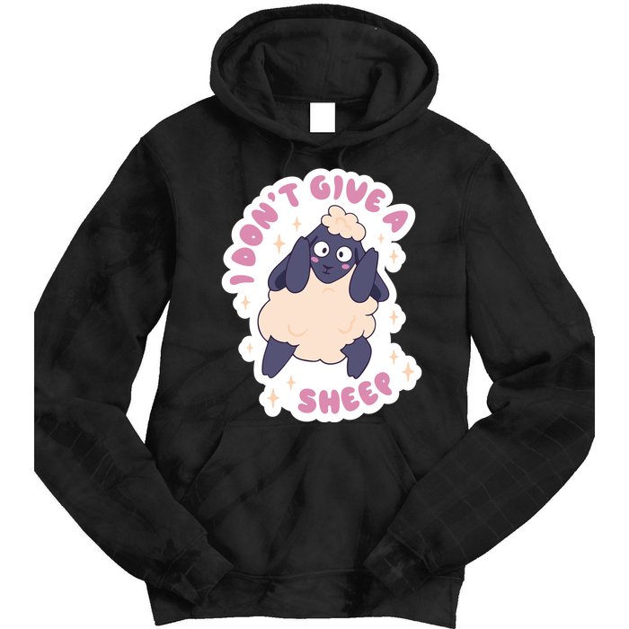 I Don't Give A Sheep Funny Tie Dye Hoodie