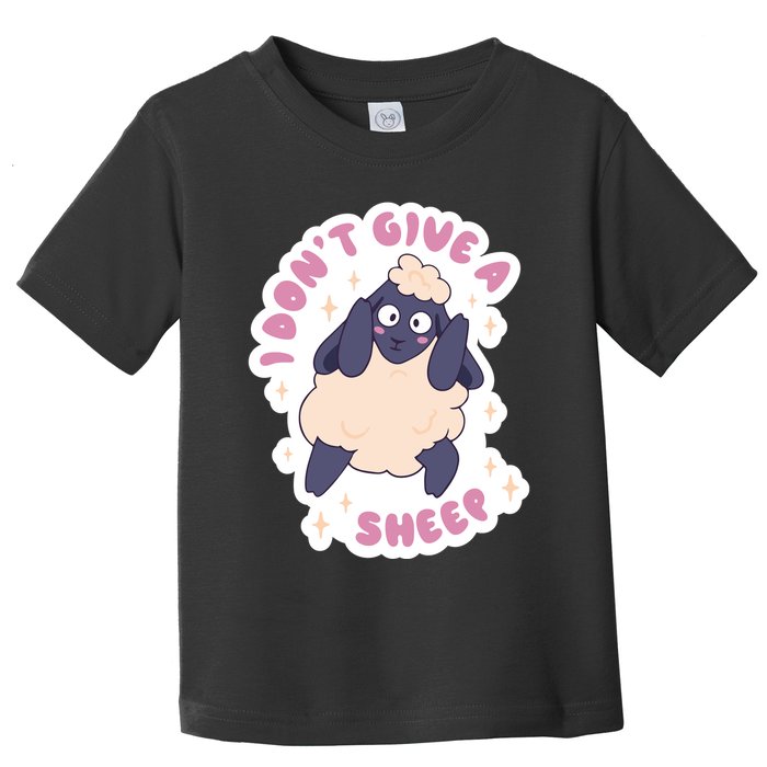 I Don't Give A Sheep Funny Toddler T-Shirt