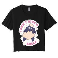 I Don't Give A Sheep Funny Crop Top