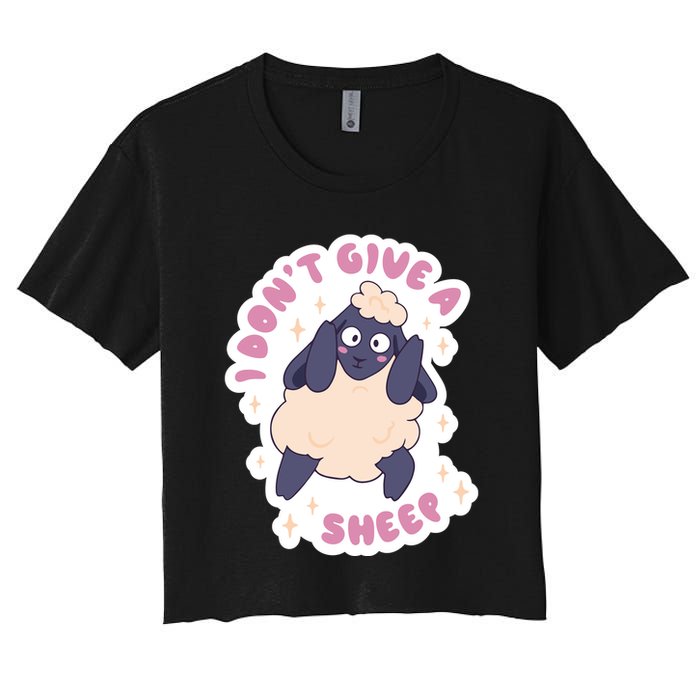 I Don't Give A Sheep Funny Crop Top