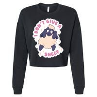 I Don't Give A Sheep Funny Cropped Pullover Crew