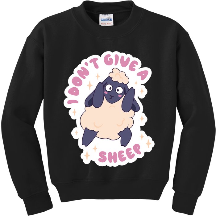 I Don't Give A Sheep Funny Kids Sweatshirt