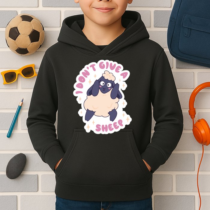 I Don't Give A Sheep Funny Kids Hoodie