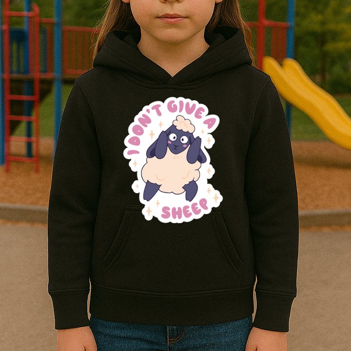 I Don't Give A Sheep Funny Kids Hoodie