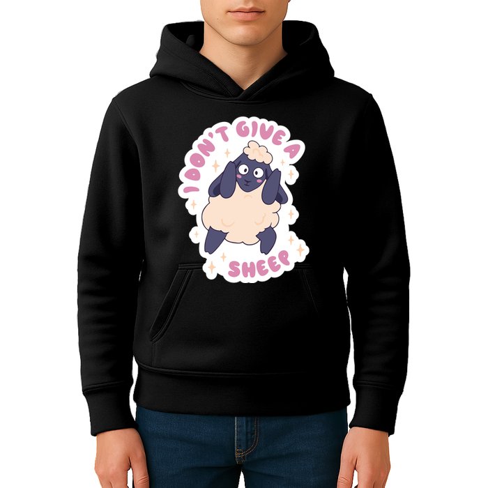 I Don't Give A Sheep Funny Kids Hoodie
