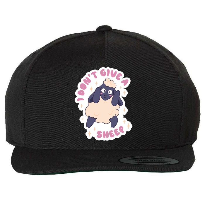 I Don't Give A Sheep Funny Wool Snapback Cap