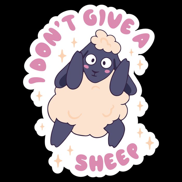 I Don't Give A Sheep Funny Wool Snapback Cap