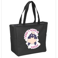 I Don't Give A Sheep Funny Zip Tote Bag