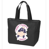 I Don't Give A Sheep Funny Zip Tote Bag