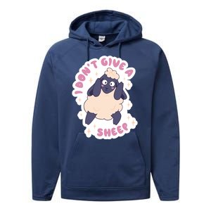 I Don't Give A Sheep Funny Performance Fleece Hoodie