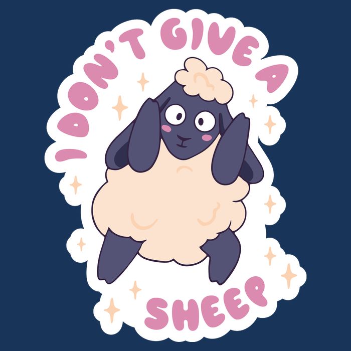 I Don't Give A Sheep Funny Infant Baby Jersey Bodysuit