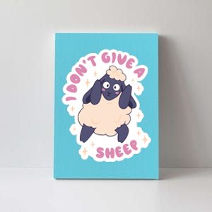 I Don't Give A Sheep Funny Canvas