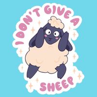 I Don't Give A Sheep Funny Poster