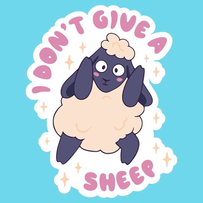 I Don't Give A Sheep Funny Poster