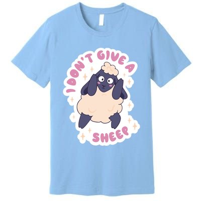 I Don't Give A Sheep Funny Premium T-Shirt