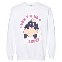 I Don't Give A Sheep Funny Garment-Dyed Sweatshirt