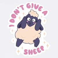 I Don't Give A Sheep Funny Garment-Dyed Sweatshirt