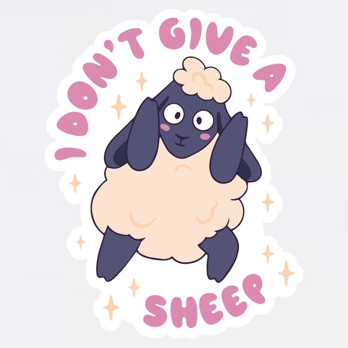 I Don't Give A Sheep Funny Garment-Dyed Sweatshirt