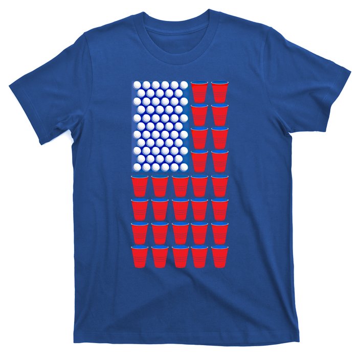 Independence Day Great Gift Usa Flag Great Gift Beer Pong Great Gift Graphic Gre T-Shirt