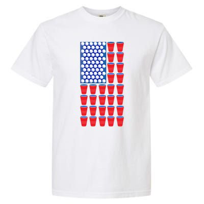 Independence Day Great Gift Usa Flag Great Gift Beer Pong Great Gift Graphic Gre Garment-Dyed Heavyweight T-Shirt