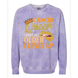 I Dont Get Older I Level Up Cancer Cute Gift Colorblast Crewneck Sweatshirt