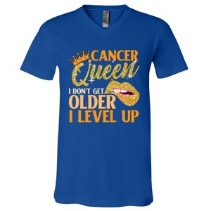 I Dont Get Older I Level Up Cancer Cute Gift V-Neck T-Shirt