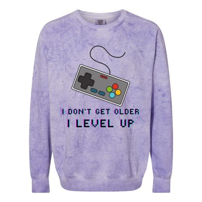 I Dont Get Older I Level Up Computer Console Gamers Meaningful Gift Colorblast Crewneck Sweatshirt