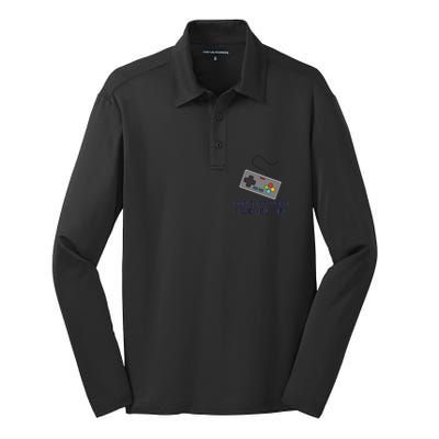 I Dont Get Older I Level Up Computer Console Gamers Meaningful Gift Silk Touch Performance Long Sleeve Polo