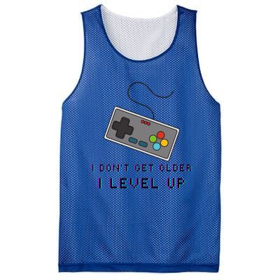 I Dont Get Older I Level Up Computer Console Gamers Meaningful Gift Mesh Reversible Basketball Jersey Tank