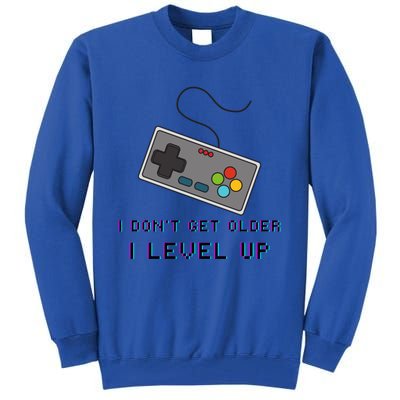 I Dont Get Older I Level Up Computer Console Gamers Meaningful Gift Tall Sweatshirt