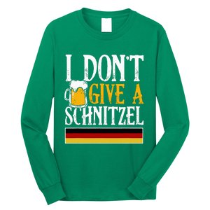 I DonT Give A Schnitzel German Beer Wurst Funny Oktoberfest Long Sleeve Shirt