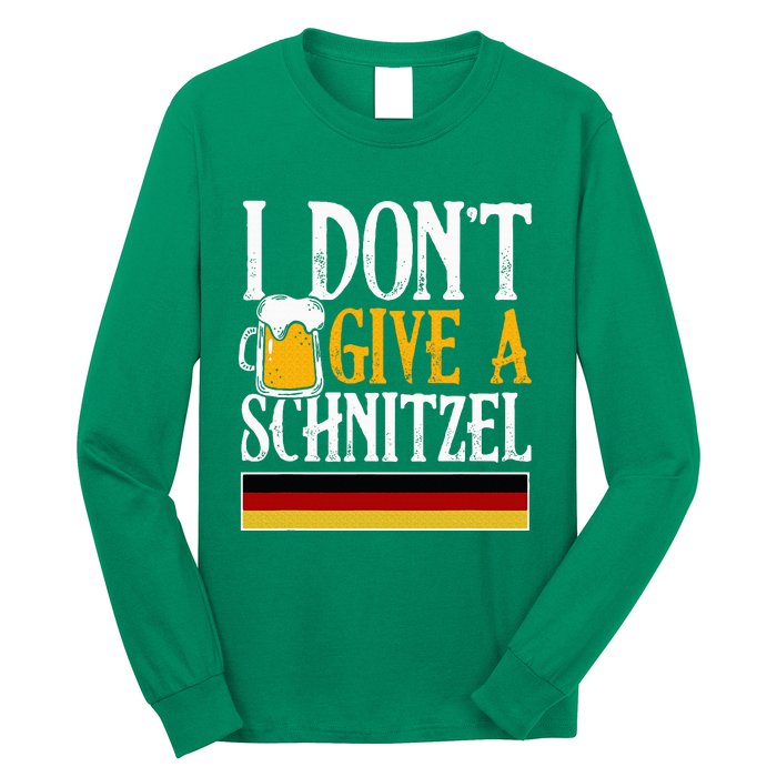 I DonT Give A Schnitzel German Beer Wurst Funny Oktoberfest Long Sleeve Shirt