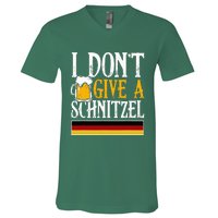 I DonT Give A Schnitzel German Beer Wurst Funny Oktoberfest V-Neck T-Shirt