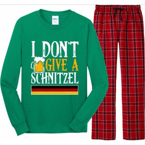 I DonT Give A Schnitzel German Beer Wurst Funny Oktoberfest Long Sleeve Pajama Set