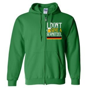 I DonT Give A Schnitzel German Beer Wurst Funny Oktoberfest Full Zip Hoodie