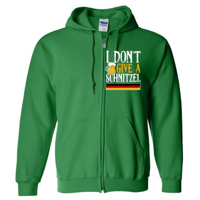 I DonT Give A Schnitzel German Beer Wurst Funny Oktoberfest Full Zip Hoodie