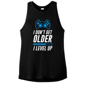 I Dont Get Older I Level Up Gaming Gamer Birthday Gift Ladies PosiCharge Tri-Blend Wicking Tank