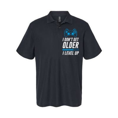 I Dont Get Older I Level Up Gaming Gamer Birthday Gift Softstyle Adult Sport Polo