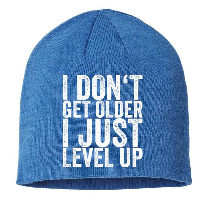 I Dont Get Older I Just Level Up Funny Gift Sustainable Beanie