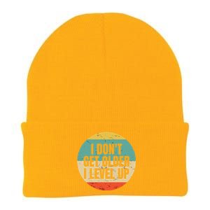 I Dont Get Older I Level Up Gift Controller Gamer Gift Knit Cap Winter Beanie