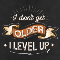 I Dont Get Older I Level Up Gift 7 Panel Mesh Trucker Snapback Hat