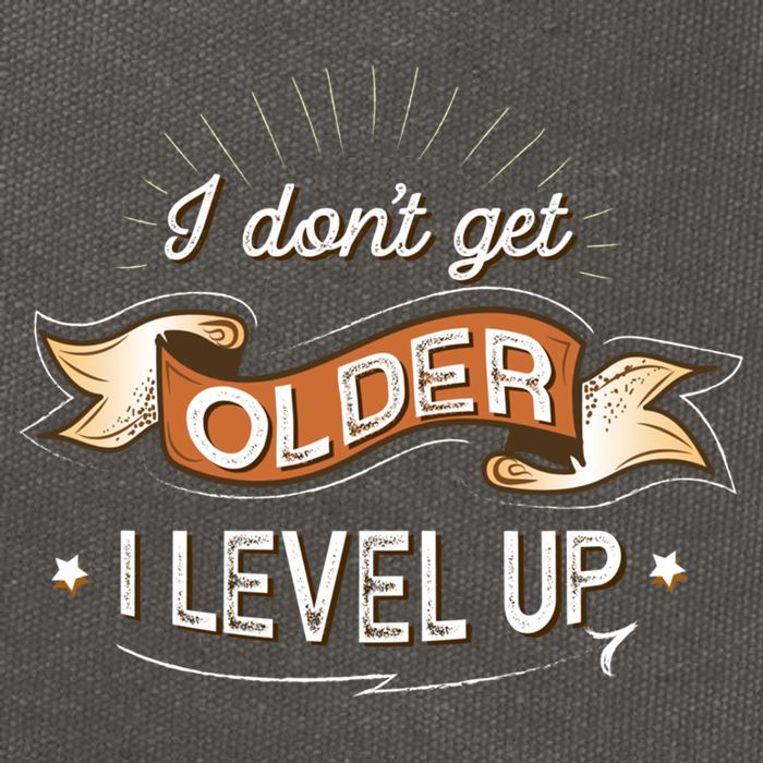 I Dont Get Older I Level Up Gift Cotton Canvas Backpack