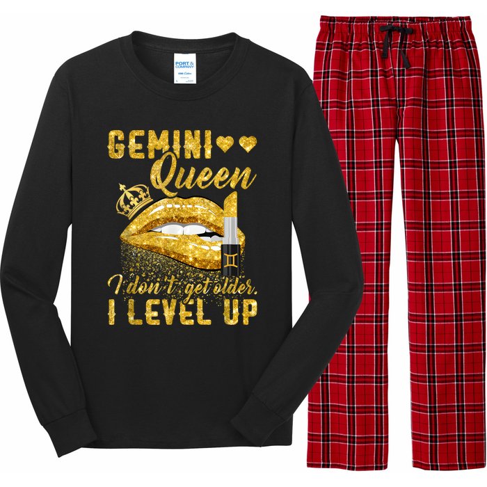 I Dont Get Older I Level Up Gemini Long Sleeve Pajama Set