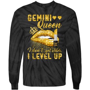 I Dont Get Older I Level Up Gemini Tie-Dye Long Sleeve Shirt