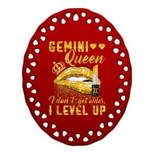 I Dont Get Older I Level Up Gemini Ceramic Oval Ornament