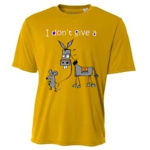 I Dont Give A Rats Ass Mouse Walking Donkey Cooling Performance Crew T-Shirt